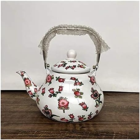 Bitki çayı pot Demlik çaydanlıklar Cezveler Ulusal Tarzı Serisi Küçük Çiçek Sarı Beyaz Kırmızı Pot Fincan Demlik (Renk: